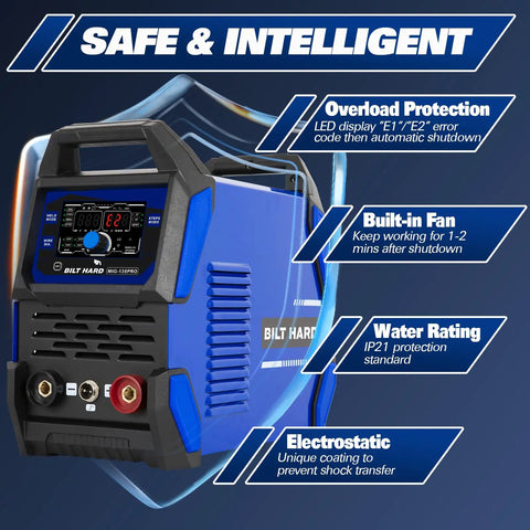 135A 3 In 1 Welder For Home DIY Boss Level 110V Inverter MIG Flux Core Lift TIG And Stick Welding Machine with LED display
