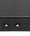 Close-up of input and output ports on Solid 7800mAh UPS Power Supply For Router And Modem Backups delivering steady 24 Watts.