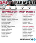 Image detailing compatible models for Heavy Duty Exhaust Flange Gasket Kit Direct Fit For American V Twin Softail Dyna Touring Sportster.