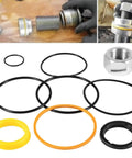 Tilt Hydraulic Cylinder Seal Kit For Bobcat Skid Steer Loader Models 630 631 632 642B 643 645 653 730 731 732 741 742 743 751 753 843 853 Replaces 6804605 Beefed Up Heavy Duty Direct Replacement Kit with rubber seals and metal fittings