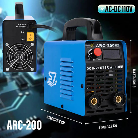 Portable 110V DC Inverter Stick Welder For Beginners And Home Projects with easy knob controls and compact lightweight design.