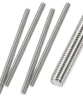 M8 X 100mm Fully Threaded Rods 1.25mm Pitch, 4 Pack, 304 Stainless Steel Right Hand Threaded Rods for Furniture Assembly.