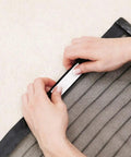 Hands installing Hands Free Magnetic Door Screen For Double Doors Keeps Bugs Out And Fresh Air In Easy Install Mosquito Net
