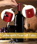 Premium Pvc Heat Shrink Wine Bottle Caps 120 Pieces Assorted Pack Heavy Duty Seal Wraps with tear-off tabs on a wine bottle.