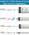Slick 100 Pack 18 Gauge 1 Inch Stainless Steel Syringe Needles Featuring Tight Luer Lock Seal Individually Wrapped For Lab Tasks And Refilling Liquids Built Tough No Sweat High Performance Guaranteed with Luer Lock and Slip options.