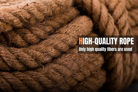 Heavy Duty 20mm Natural Fiber Rope For Crafts And Outdoors Twisted 4 Strand Manila Style Jute And Hemp Rope Closeup