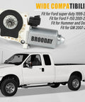 Replacement Electric Side Step Motor Kit 80-03129-90 For Running Boards shown with compatible trucks, Ford, GM, Hummer, Dodge models
