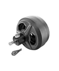 Pivoting drum of the Powerful 18V Cordless Drain Auger Kit With 50 Ft Reel, 2Ah Battery, Charger for plumbing tasks.