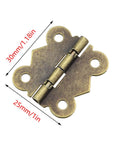 Butterfly Hinge Set 30 Pieces 30x25mm Bronze Iron Vintage Style Hardware For Jewelry Boxes Small Cabinets And Drawers With Screws