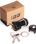Two Pin Ignition Switch For Club Car DS Golf Carts 36V To 48V Replacement Part 101826201 with packaging and keys