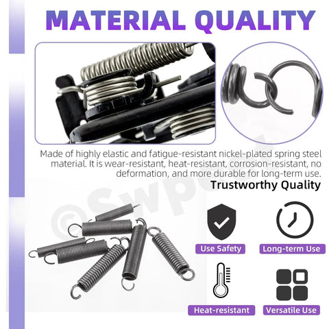 Solid Carbon Steel Spring Assortment Kit With 250 Piece Count Featuring 5 Versatile Compression Sizes For Heavy Duty Repairs And DIY Projects To Keep Your Gear Running Smooth And Tough Out There. nickel-plated spring steel compression springs