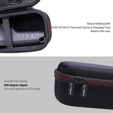 Durable EVA Case For FLIR TG165-X TG267 TG275 TG297 Thermal Cameras With Secure Belt Clip, Semi Waterproof Hard Shell