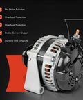 Side view of Alternator For Chevy Silverado 1500 2014 To 2019 And Silverado 2500HD 3500HD 4500HD 5500HD 6500HD 12V 150A Six Groove Pulley CW
