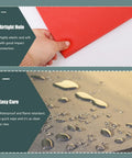 Airtight hole material showcasing elasticity and soft texture for impact protection, with waterproof surface for easy care.