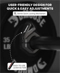 Two Inch Quick Release Barbell Clips With Anti Slip Lining For Easy On Easy Off Secure Weightlifting On Olympic Bars Black