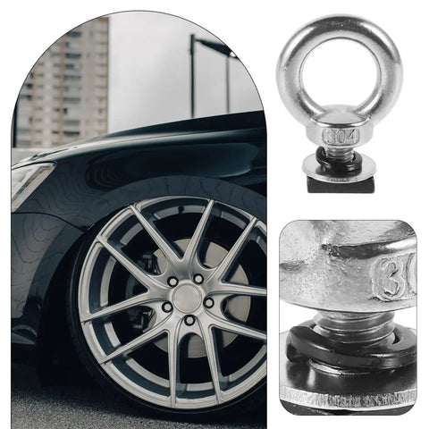 T Slot Bolt Tie Down Anchor M8 Eye Bolt Hardware Kit For Roof Rack Track Universal Mounting Accessory For Cargo Kayak Canoe And Truck Bed Secure Gear Fast, stainless steel 304 eye bolt