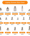 Heavy Duty M.2 SSD Screw Kit Offering Smooth Setup Featuring Rock Solid Standoffs For Asus Gigabyte MSI Asrock Motherboards Including M2 M2.5 M3 Screws For PC DIY Projects, size chart with various screws.