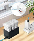 All In One Battery Charging Hub For DJI Mini 5 Pro, Mini 4 Pro And Mini 3 Pro With 100W Fast Charge And 65W Charger, parallel charging three batteries in dock