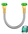 Sturdy Metal Garden Hose 2 Ft With Female To Female Connector For Quick Hookup On Hose Reels Flexible Lightweight And Heavy Duty