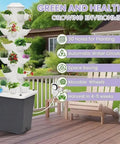 Green and healthy environment with Dope High Yield 30 Pod Indoor Hydroponic Tower Garden System with movable water tank and pump.