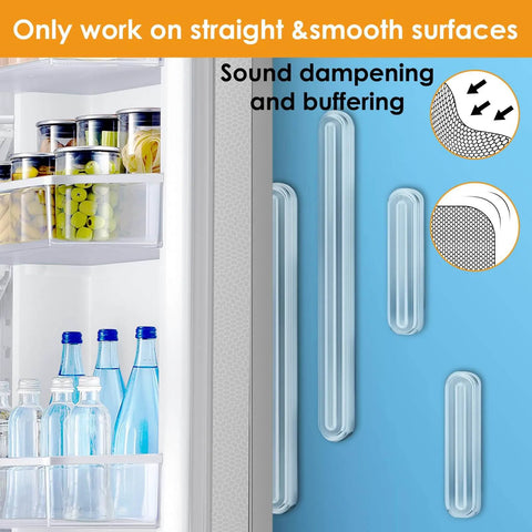 Fridge with Clear Wall Protectors 6 Pack For Furniture Fridge Door Stopper With Strong Adhesive Backing Bumper Guards