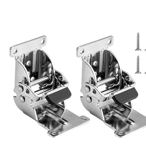 Two Pack Foldable Self Locking Hinges For Furniture Legs Fit Workbenches And Tables 0 90 180 Degree Angles Easy Install Silvery Finish
