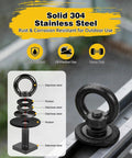 Heavy Duty T Track Mount Tie Down Anchor For Roof Racks And Truck Beds No Nonsense M8 Stainless Steel Eye Bolts And Rings