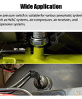 90 To 120 PSI Air Pressure Switch 1 Quarter NPT Controller installed in air compressor system demonstrating wide application