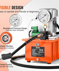 Beefy 10,000 PSI 750W 110V Electric Hydraulic Pump Power Pack With 8 L Capacity And Dual 9.8 Ft Oil Lines, visible design details