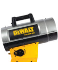 Heavy Duty 125k BTU Propane Forced Air Heater Packs Quiet Burner Tech, compact design suitable for garages and sheds.