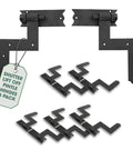 Six Pack Of Wrought Iron Lift Off Pintle Shutter Hinges For 6.5 Inch Black Colonial Window And Gate Hardware Rust Resistant Matte Finish