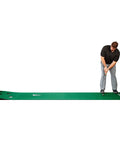 Man practicing golf on Odyssey 10 Foot Indoor Putting Green Mat For Home Or Office Practice With Realistic Surface And Extended Length Built For Confidence And Distance Control So You Can Nail Consistent Putts Like A Boss