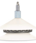 LUMAX LX-1310 white plastic bearing packer with metal threaded adapter for grease guns, front view