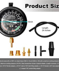 DXNQ fuel pump and vacuum tester gauge kit for automotive fuel system; 4-inch dial, 24-inch hose, brass adapters