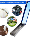 8 Piece Torch Tip Cleaner Welding Tip Tool With 13 Wire Set Nozzle Cleaning Kit shown with open case and usage examples.