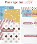 10 Inch Gift Bag Set 4 Pack With Tissue Paper Cards Envelopes And Handles Reusable Non Woven Gift Bags Package Contents