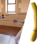 Dope Ergonomic Fencing Foil And Epee Handle With Curved Or Straight Grip, 7.28 Inch Portable Yellow Accessory in use