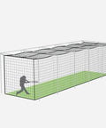 Heavy Duty Batting Cage Netting, Fully Enclosed Baseball And Softball Cage Net, Weatherproof HDPP Twine, 35x10x10 ft, indoor outdoor use