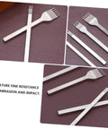 8-Piece Leather Craft Tool Kit with sharp rhombus-tooth punches on leather surface, pro-grade high-strength steel tools.