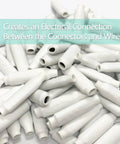 Low Voltage B Wire Connectors Dry Silicone Crimp Bean Type Cable Splices For Telephone Alarm Networking CCTV Security Systems White 1000 Pieces