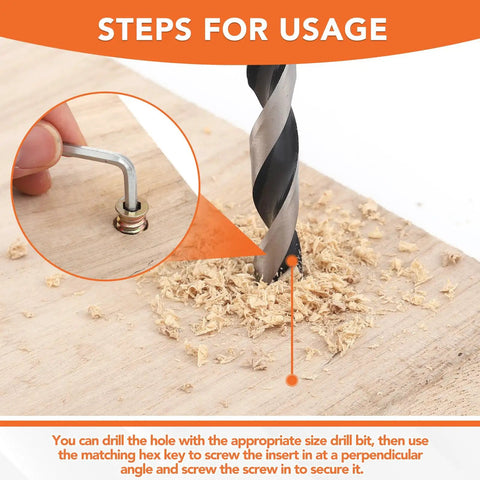 120 Pack 1/4-20 Threaded Inserts For Wood Kit With Hex Wrench Heavy Duty Metal T Nuts That Give A Rock Solid Hold With No Sweat Setup For Furniture Assembly Or Any Tough Diy Build You Are Running