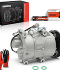 Heavy Duty AC Compressor Assembly With Clutch And PreFilled PAG46 Oil Boss Four Groove Pulley Built Tough, compatible with Toyota Yaris 2007-2012.