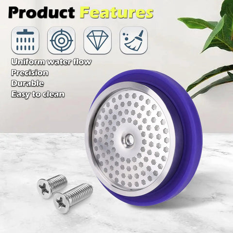 Precision Shower Screen Kit For 58Mm Breville Sage Oracle Espresso Machines with stainless steel plate and silicone seal.