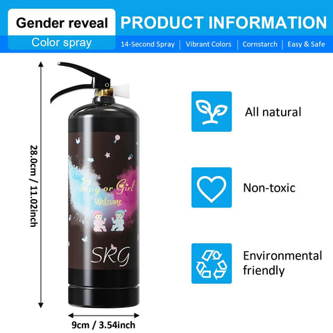 Next Level Blue Gender Reveal Fire Extinguisher 2 Pack Cornstarch Color Spray Blasts Over 20 Feet Epic Baby Shower Party Decoration Straight Up Total Showstopper Folks Absolutely Rave About This Hype