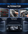 Dashboard indicators and engine, highlighting issues for Alternator Replacement For Chevy Traverse 2009-2017 and other models.
