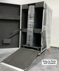Sleek Eighty Inch Led Poster With P1.86 Razor Sharp Resolution And Rugged Flight Case For Event Rentals Weddings And Commercial Displays showing unpacked case.