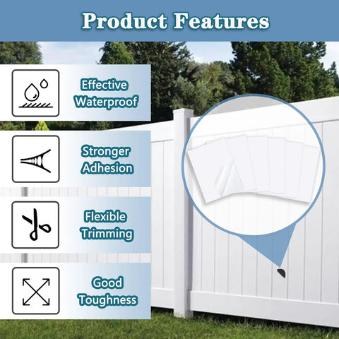 Self Adhesive Vinyl Siding Patch Kit For Quick Fixes Cover Cracks Holes And Blemishes On Exterior Siding PVC Fence Patches