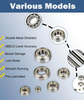 Various models of 36-Piece Ball Bearing Kit, Deep-Groove Steel Bearings 608ZZ 623ZZ 627ZZ for 3D Printers, Skateboards