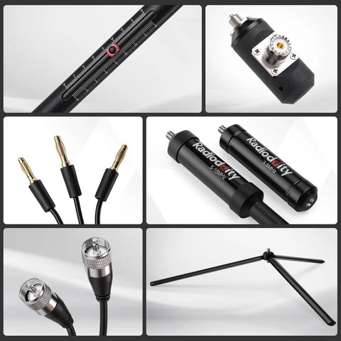 Portable 10 Band HF Antenna For Ham Radio On The Go Vertical Multiband 80m To 6m Antenna With 304 Stainless Connector Parts