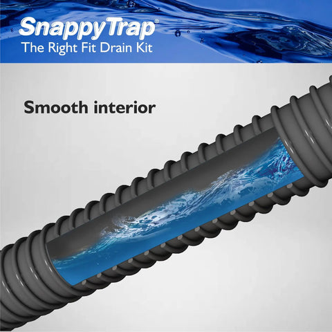 Universal Flexible P-Trap Sink Drain Kit For Bathroom No Leaks Easy Tool Free Install 9 To 13 Inch Flexible Hose And 16 Inch Total Length Fits One And One Quarter Inch Drains Quick Home Plumbing Fix